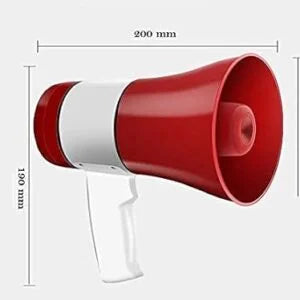 75 Watts Handheld Megaphone with Recorder USB and Memory Card Input for Announcing; Talk; Record; Play; Siren; Music with Battery and Charger (2Pc)