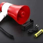 75 Watts Handheld Megaphone with Recorder USB and Memory Card Input for Announcing; Talk; Record; Play; Siren; Music with Battery and Charger (2Pc)