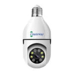 Full HD Wi-fi Wireless IP CCTV Light Vision Viewing Remote Indoor Bulb 360′ PTZ Security Camera (128 GB, 1 Channel)