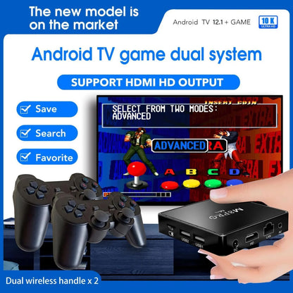 Game Box 4K Retro TV Game Console with Dual Wireless Controllers | Plug & Play HDMI Gaming System with Preloaded Classic Games