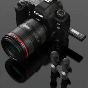 K-35 Dual Wireless Collar Microphone, 3.5mm Plug and Play Lavalier Mic for DSLR, YouTube, Interview, Vlogging and Live Streaming