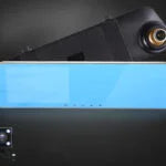4.3-Inch Rearview Mirror Car DVR with Dual Lens Dash Camera Reverse Assist Camera System (1 Camera, 960 x 576)