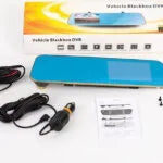 4.3-Inch Rearview Mirror Car DVR with Dual Lens Dash Camera Reverse Assist Camera System (1 Camera, 960 x 576)