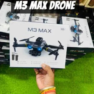 M3 Max Brushless Drone With 4k Camera, Wi-Fi Fpv, 1080p HD, Dual Foldable, Rc Drone, Altitude Hold, Headless Mode, Visual Positioning, Auto Return, App Control, Multicolor (X7)
