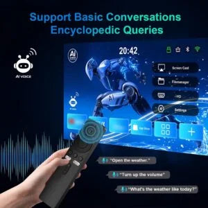 AI Powered Android TV Box 4K with Voice Control Remote Dual Band | Smart TV Remote Controller